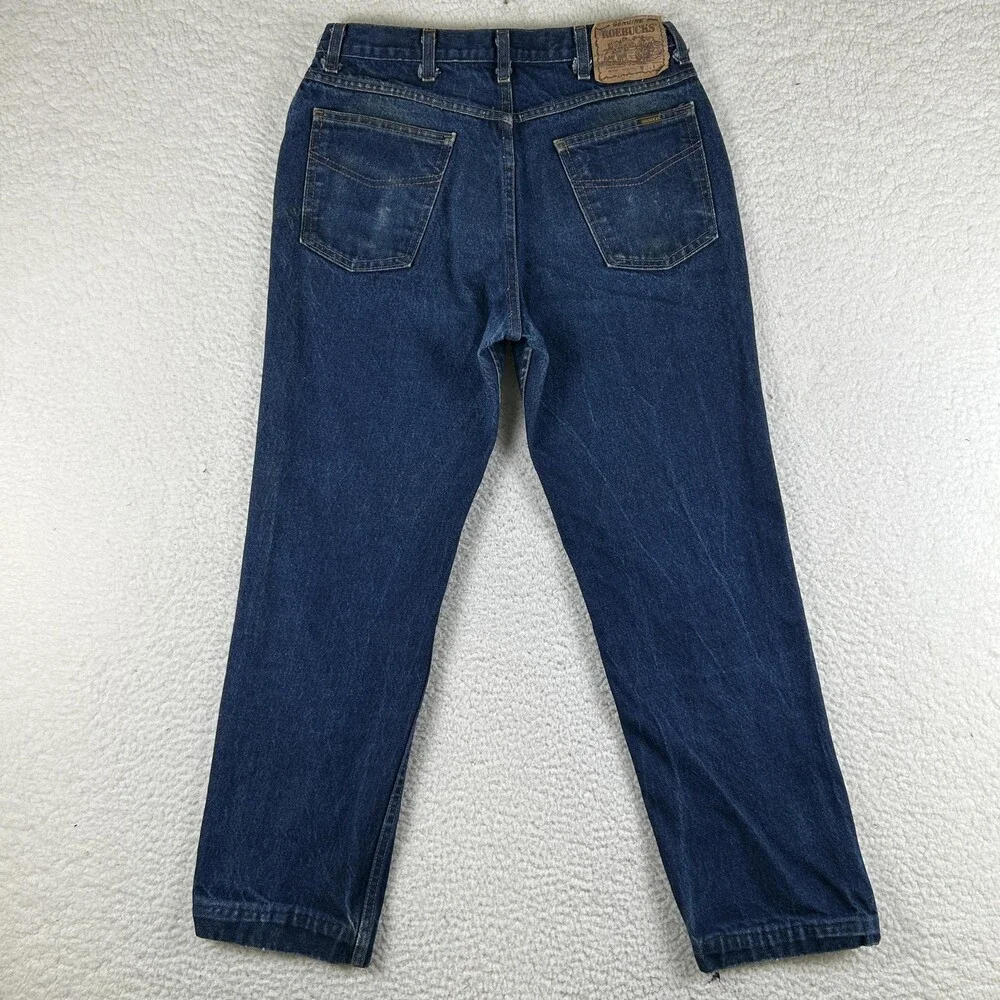 Vintage Roebucks Jeans Mens 31x28 Medium Wash Denim Regular Straight USA 80s